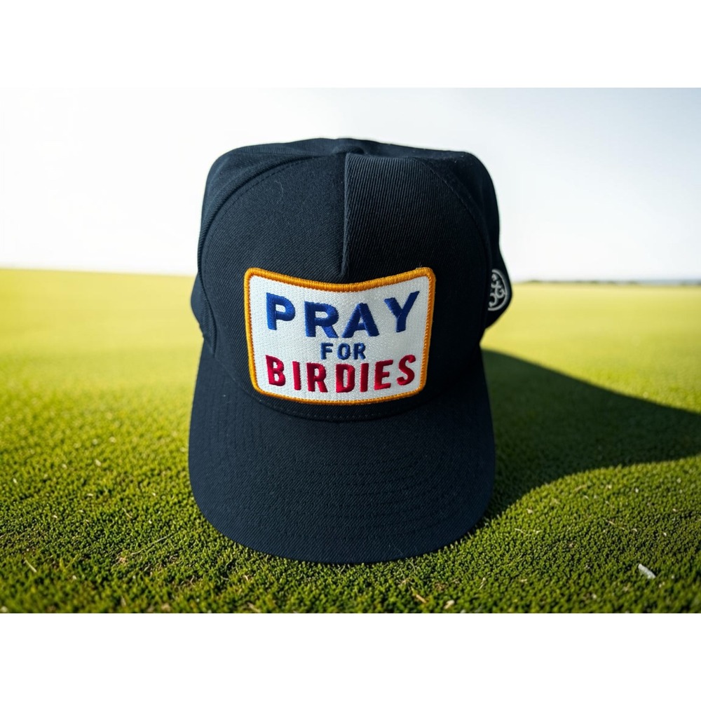 G/FORE Pray For Birdies Golf Hat Black Snapback Perforated Performance Cap